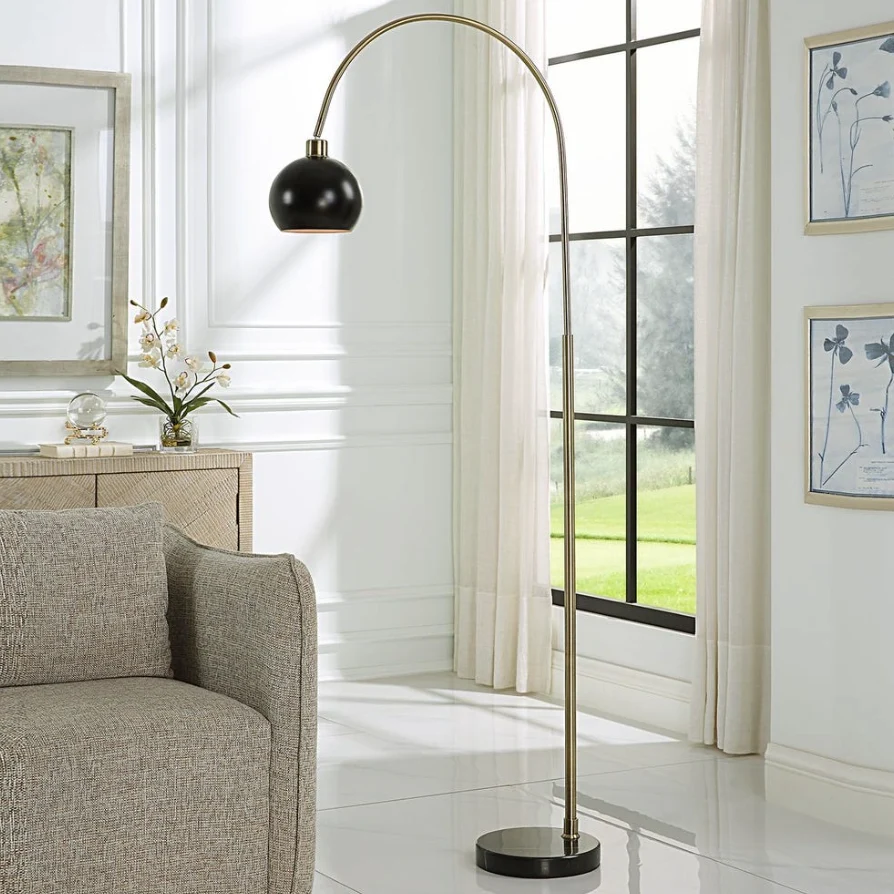 Antique Brass Floor Lamp - Image 5