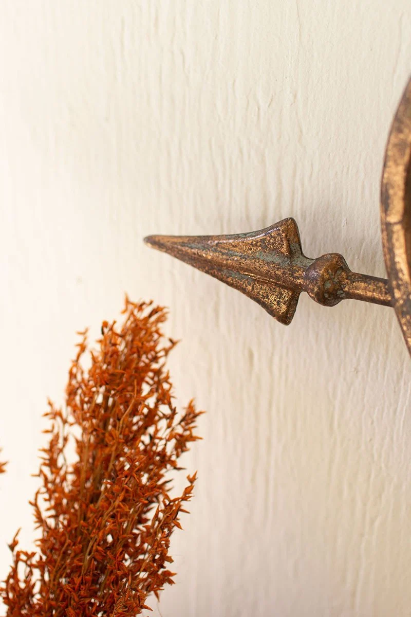 Antique Brass Heart Wall Mirror - Image 4