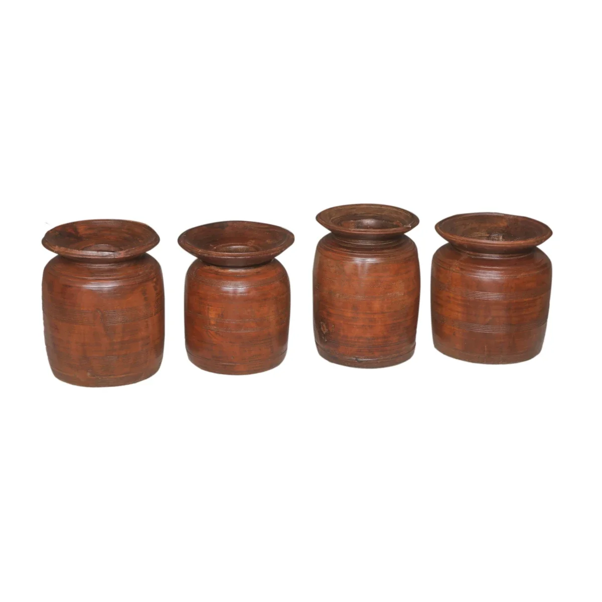 Artisan Crafted Wooden Pot - Image 2