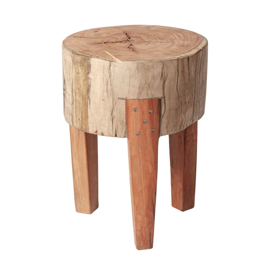 Asco Rustic Wood Stool - Image 7