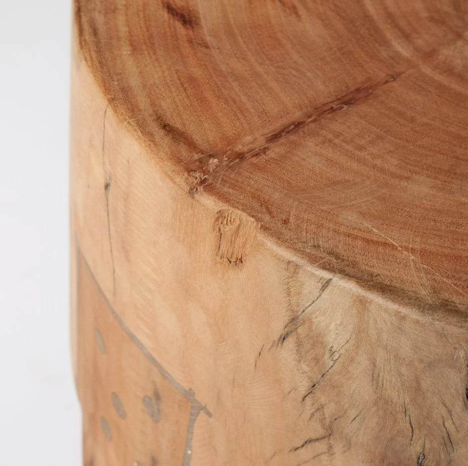 Asco Rustic Wood Stool - Image 8