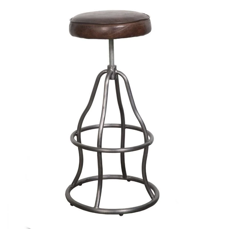 Bowie Leather Bar Stool - Image 3