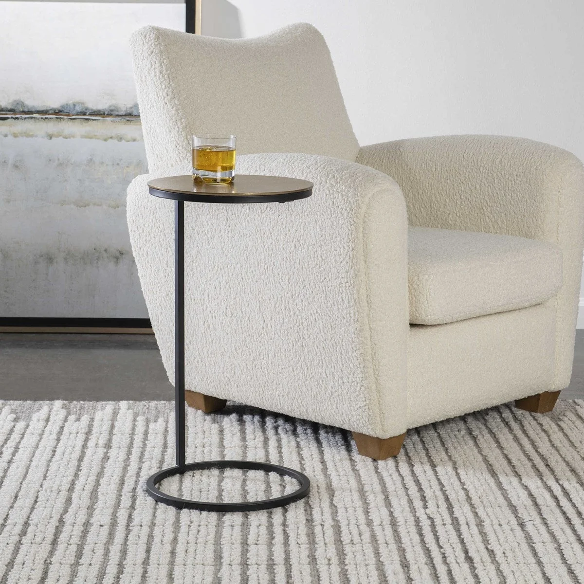Brunei Accent Table in Gold/Black - Image 3