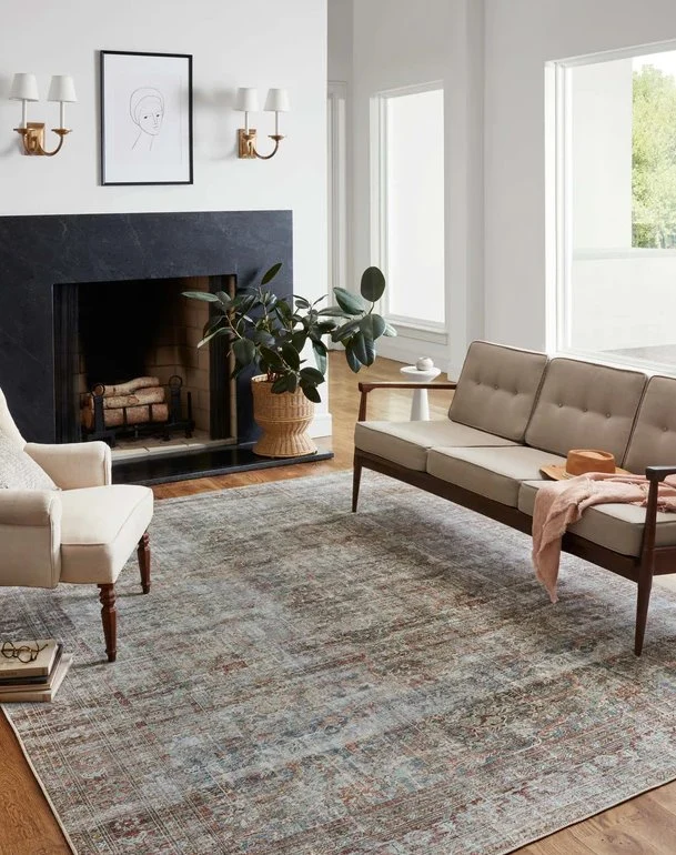 Chris Loves Julia X Loloi Jules Rug in Lagoon/Brick - Image 5