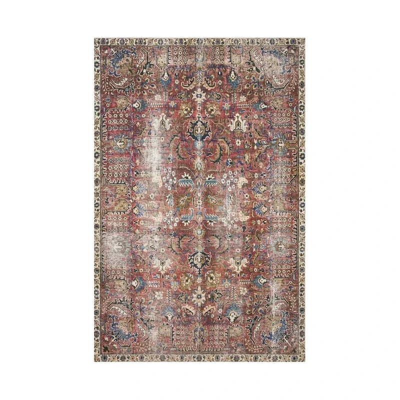 Chris Loves Julia X Loloi Jules Rug in Merlot Multi