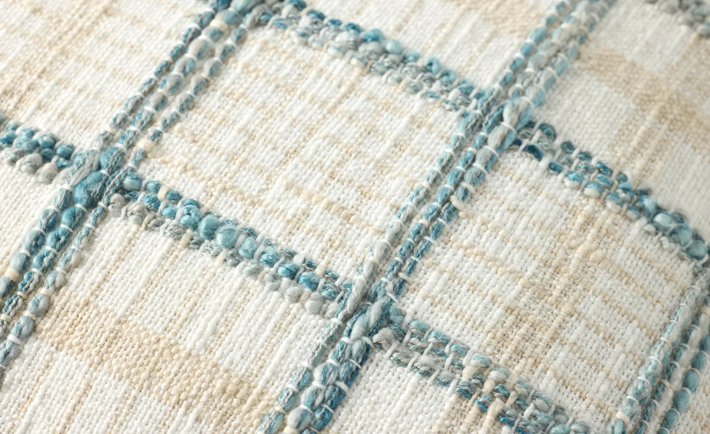 Chris Loves Julia X Loloi Norman Pillow in Ivory/Blue - Image 2