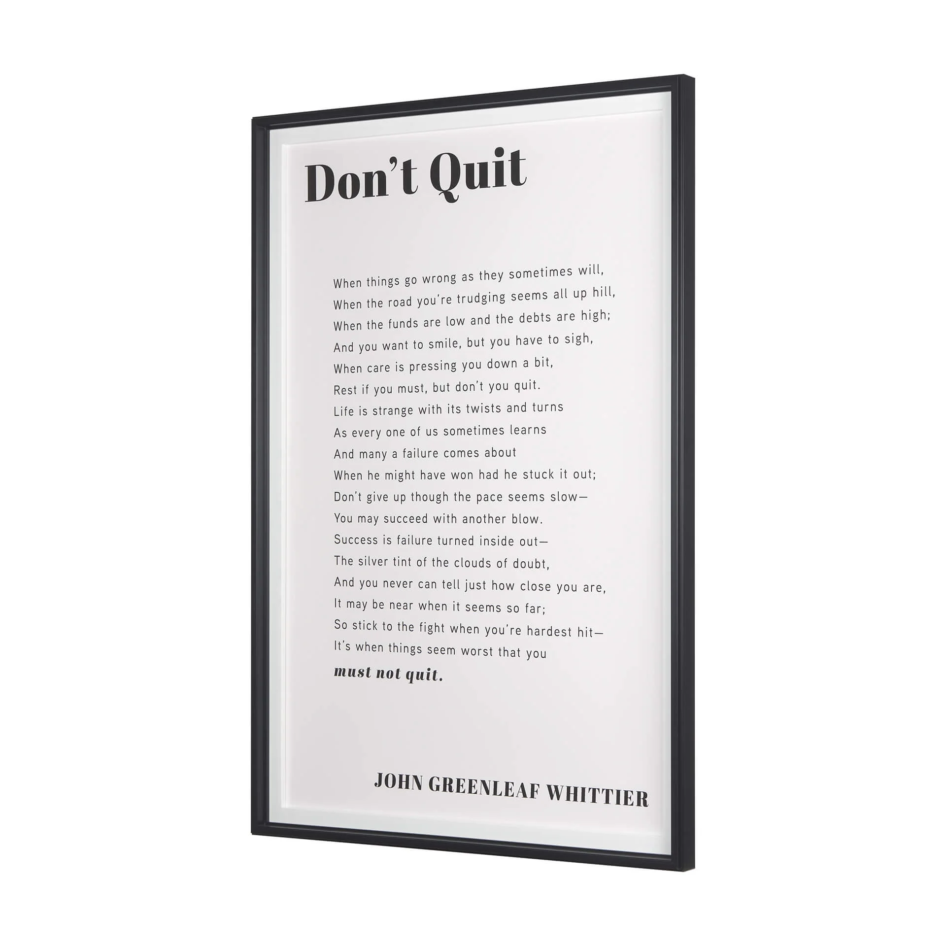 "Don't Quit" Framed Artwork - Image 3