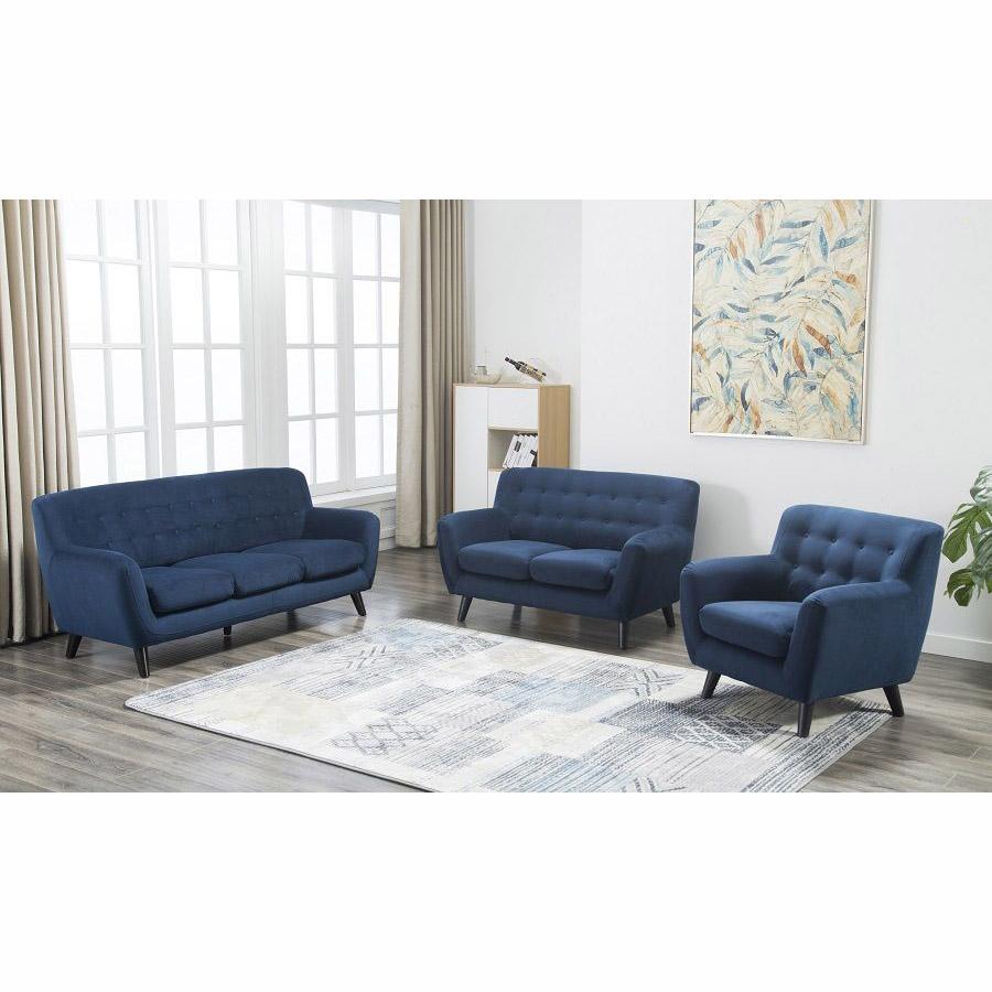 Edie Blue Velvet Sofa - Image 5