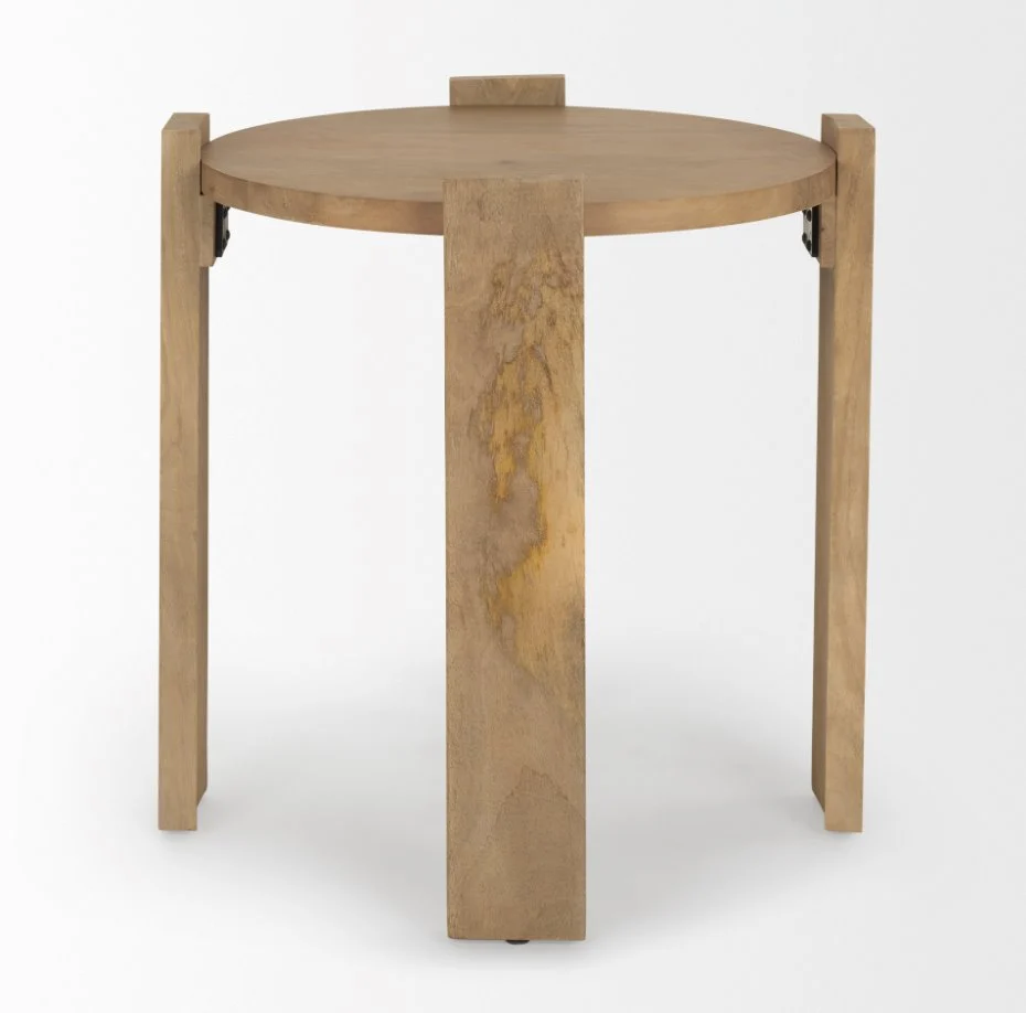 Evelyn Light Brown Round End/Side Table - Image 2