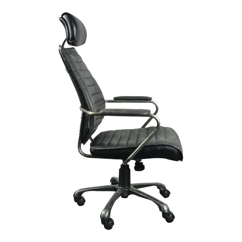 Executive Leather Swivel Office Chair - Image 9