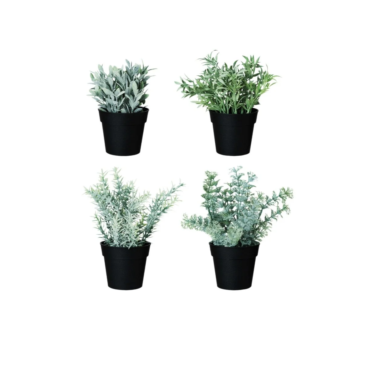 Faux Herbs in Plastic Pot