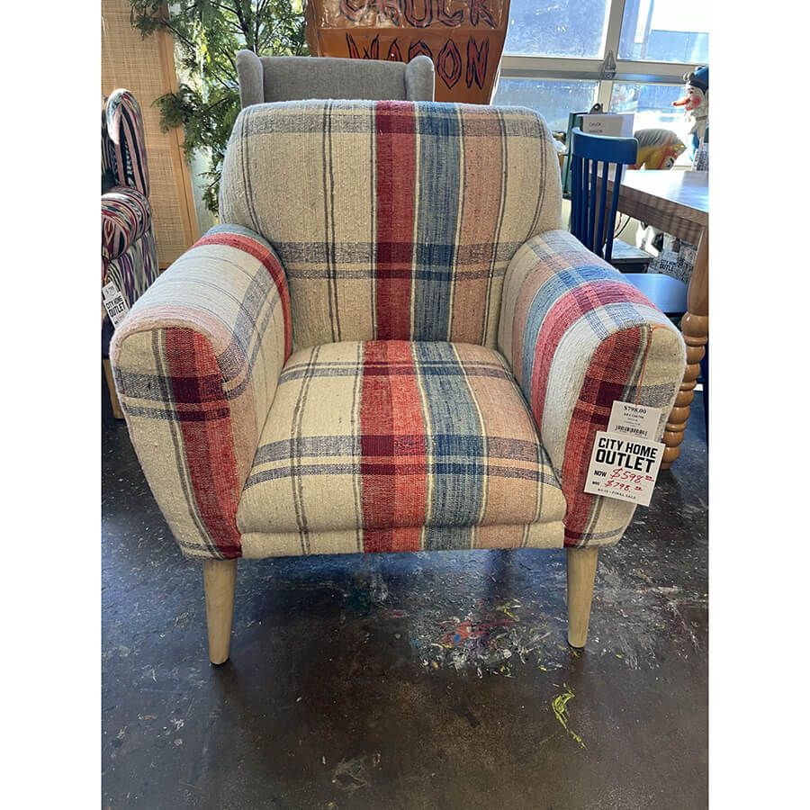 Plaid Accent Chair