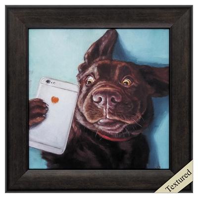 Framed Animal Wall Art "Dog Selfie"