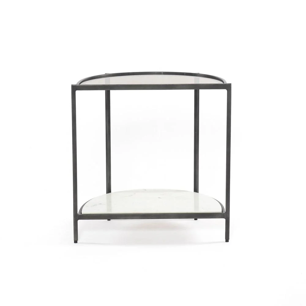 Grace Marble & Glass End Table - Image 3