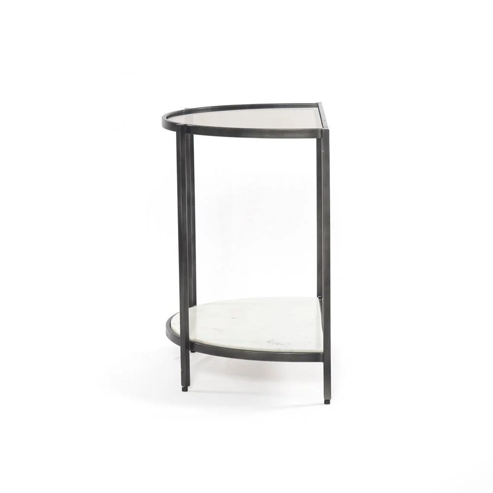 Grace Marble & Glass End Table - Image 4
