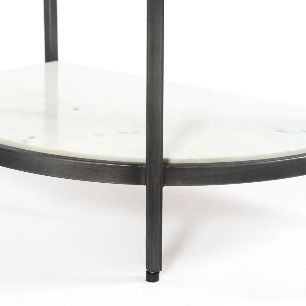 Grace Marble & Glass End Table - Image 6
