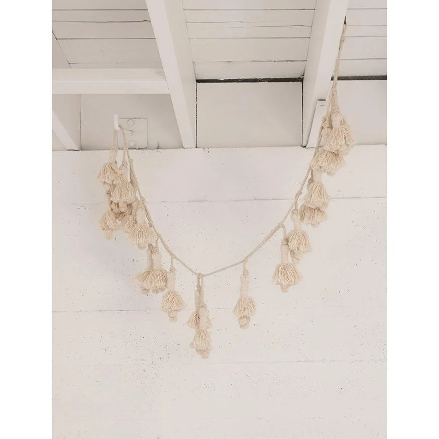 Hand-Woven Cotton Tassel Garland - Image 3
