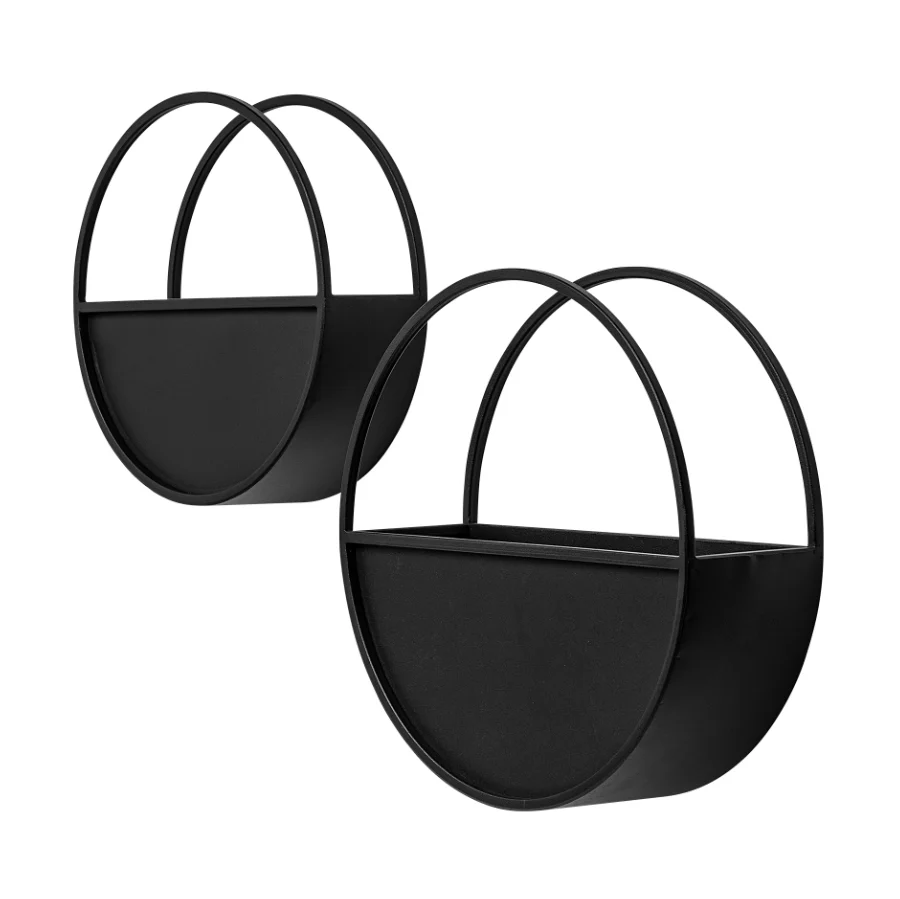 Hank Set of 2 Metal Wall Planters
