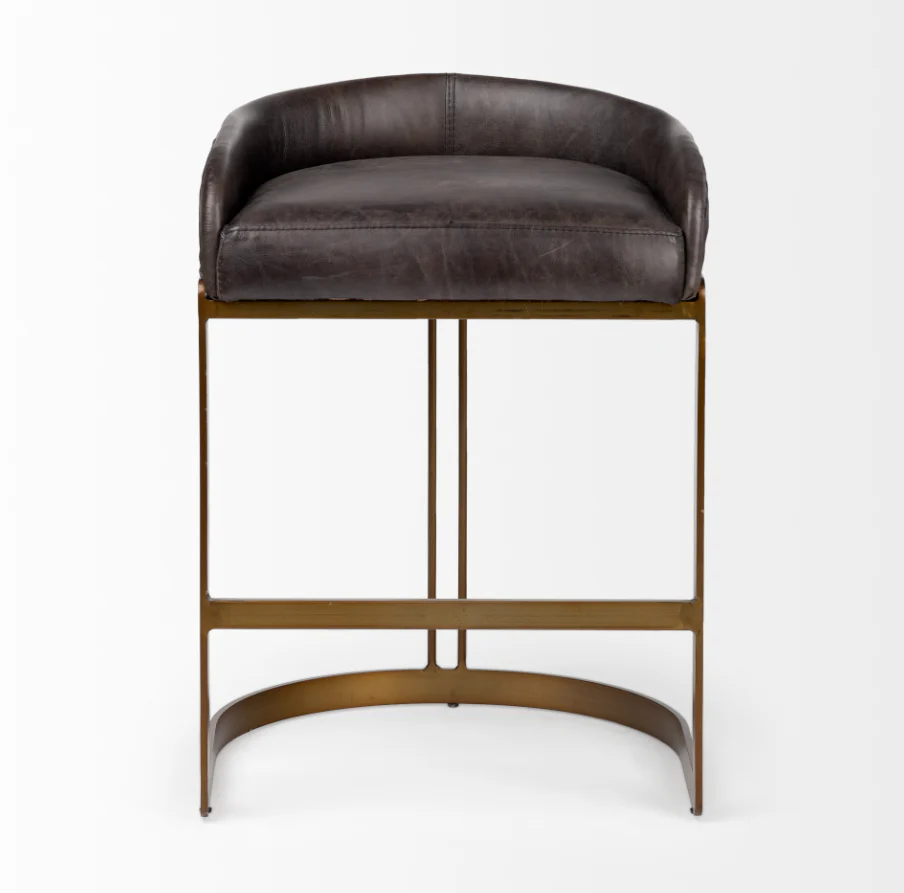 Hollyfield Leather Counter Stool
