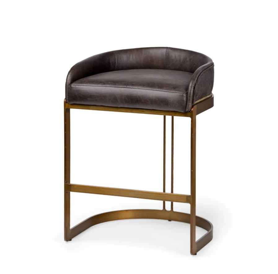 Hollyfield Leather Counter Stool - Image 2