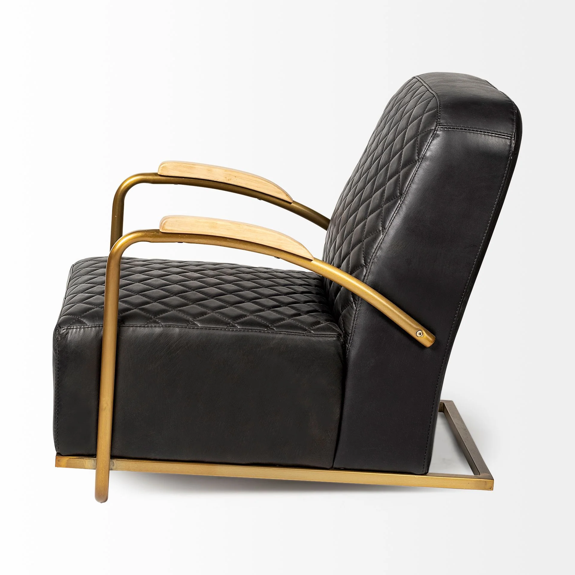 Horace Leather Accent Chair - Image 2