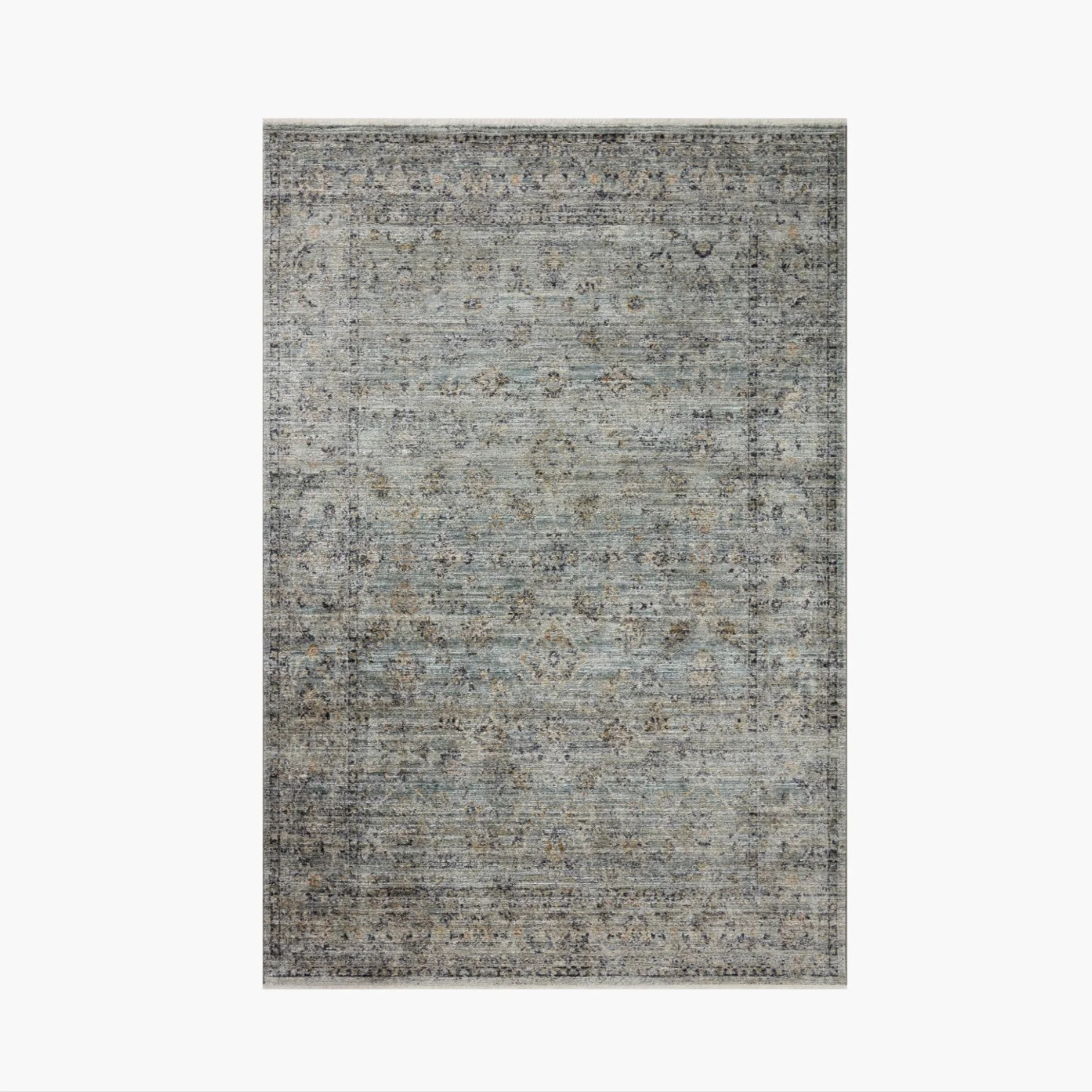 Jean Stoffer X Loloi Katherine Rug in Ocean/Gold