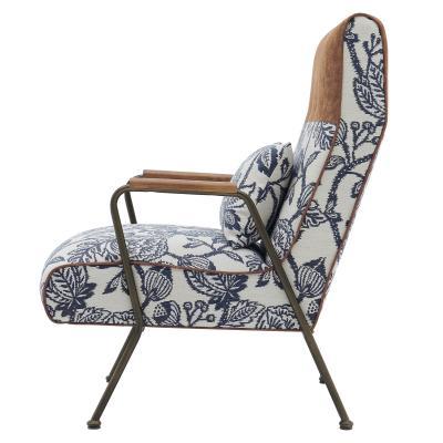 Kahlo Chair in Blue & White Floral Print - Image 3