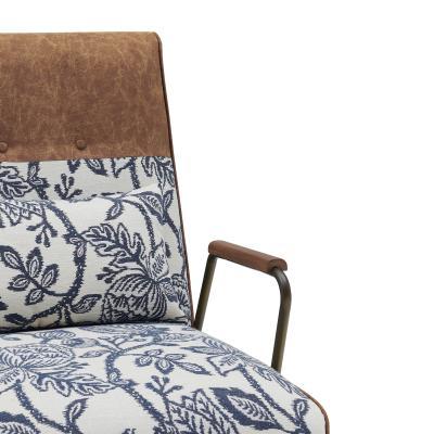 Kahlo Chair in Blue & White Floral Print - Image 6