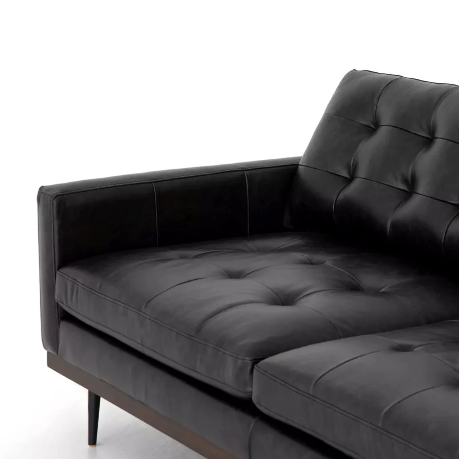 Lexi 2 Piece Leather Sectional with Chaise - Image 11