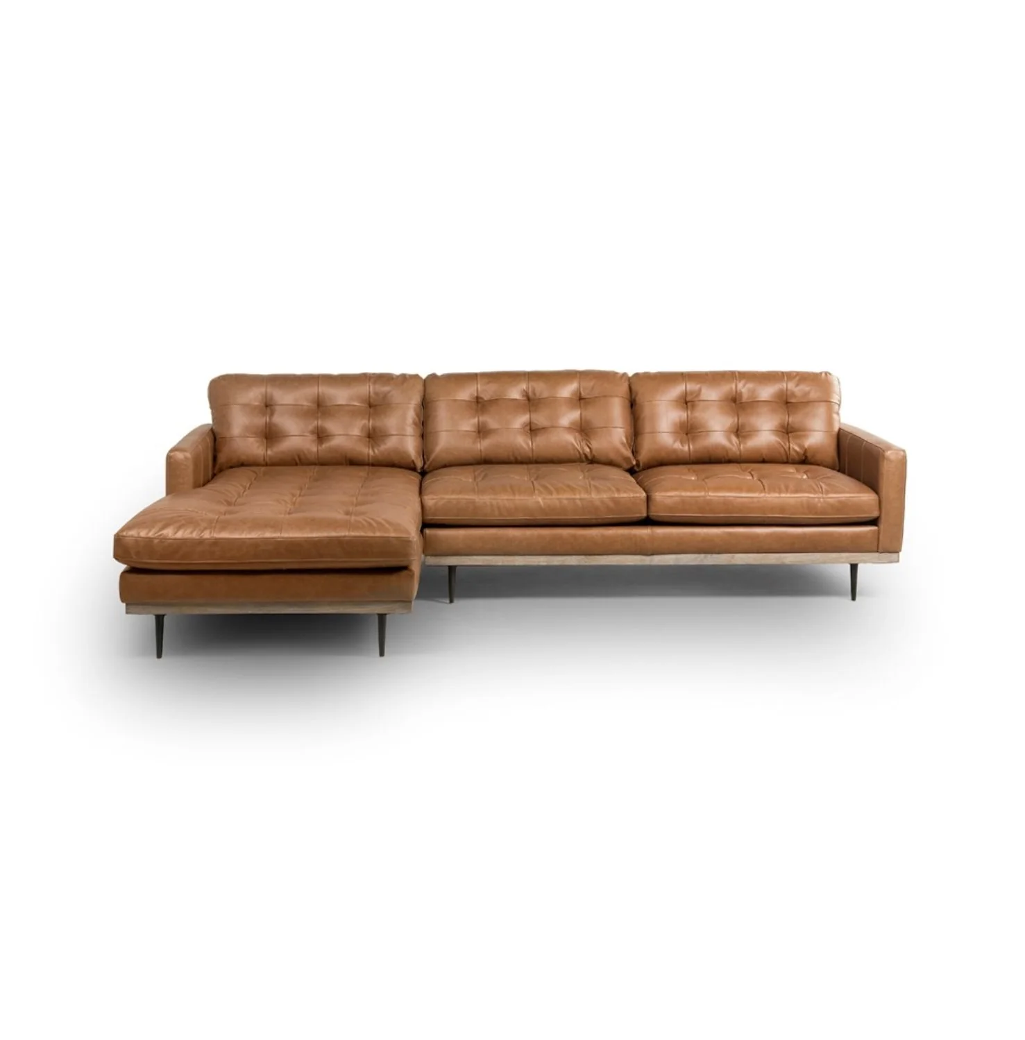Lexi 2 Piece Leather Sectional with Chaise - Image 18