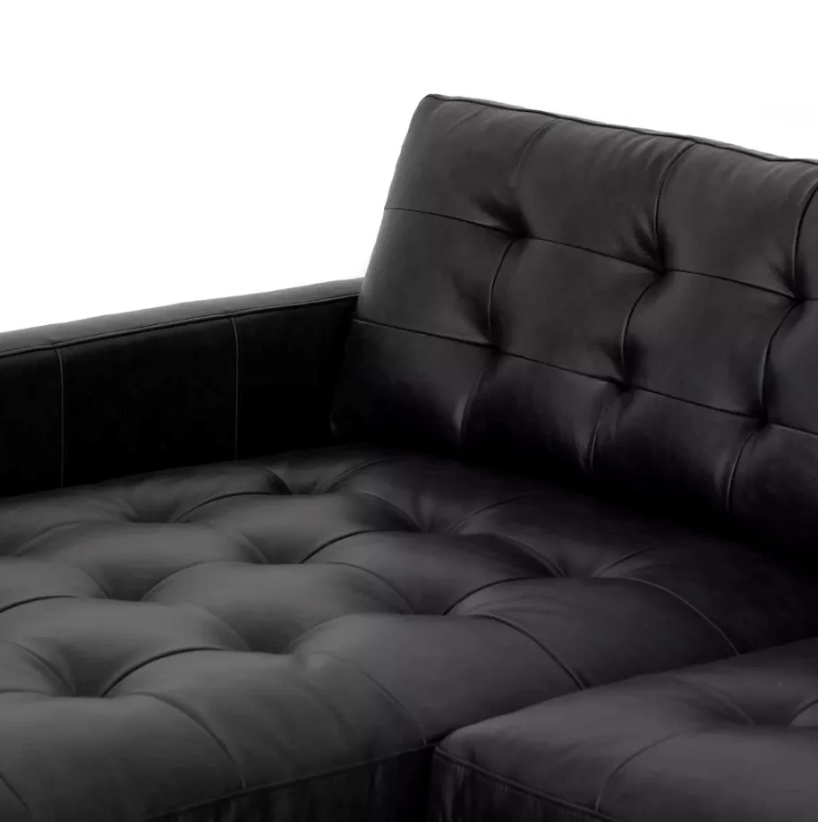 Lexi 2 Piece Leather Sectional with Chaise - Image 27