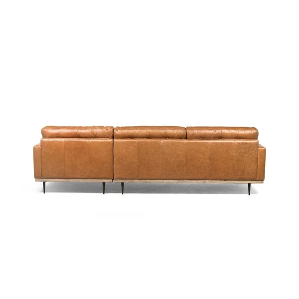 Lexi 2 Piece Leather Sectional with Chaise - Image 8