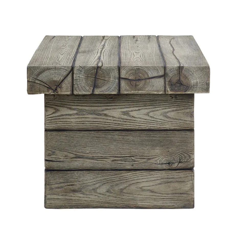Manteo Rustic Coastal Outdoor Patio Side Table