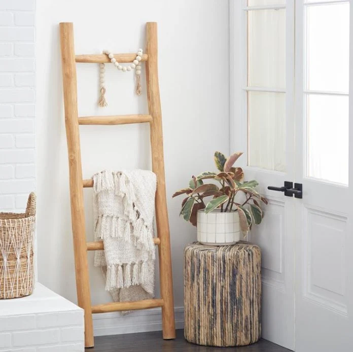 Modern Wood 18" X 2" X 59" Ladder - Image 2