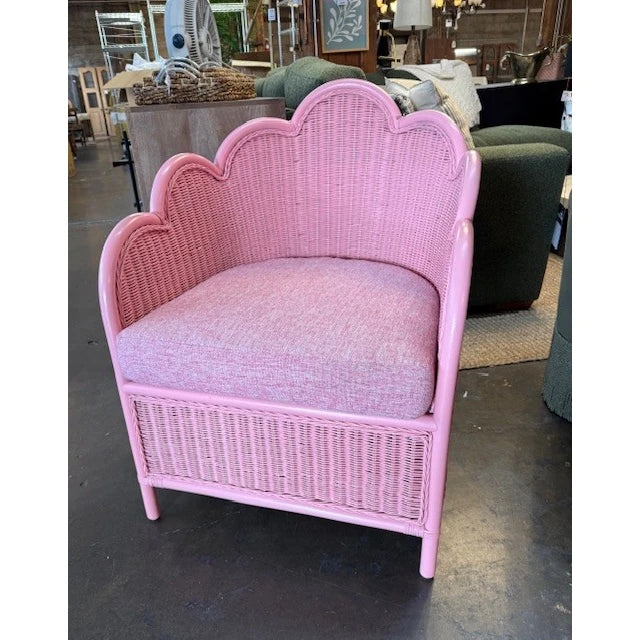 Pink Rattan Chair