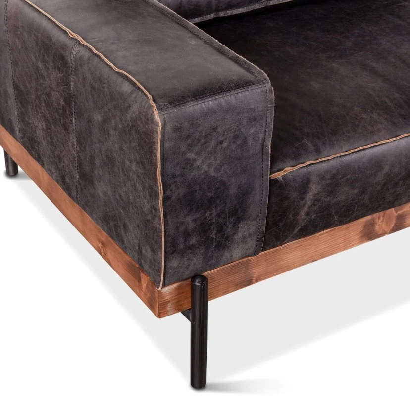 Portofino Distressed Leather Sofa - Image 4
