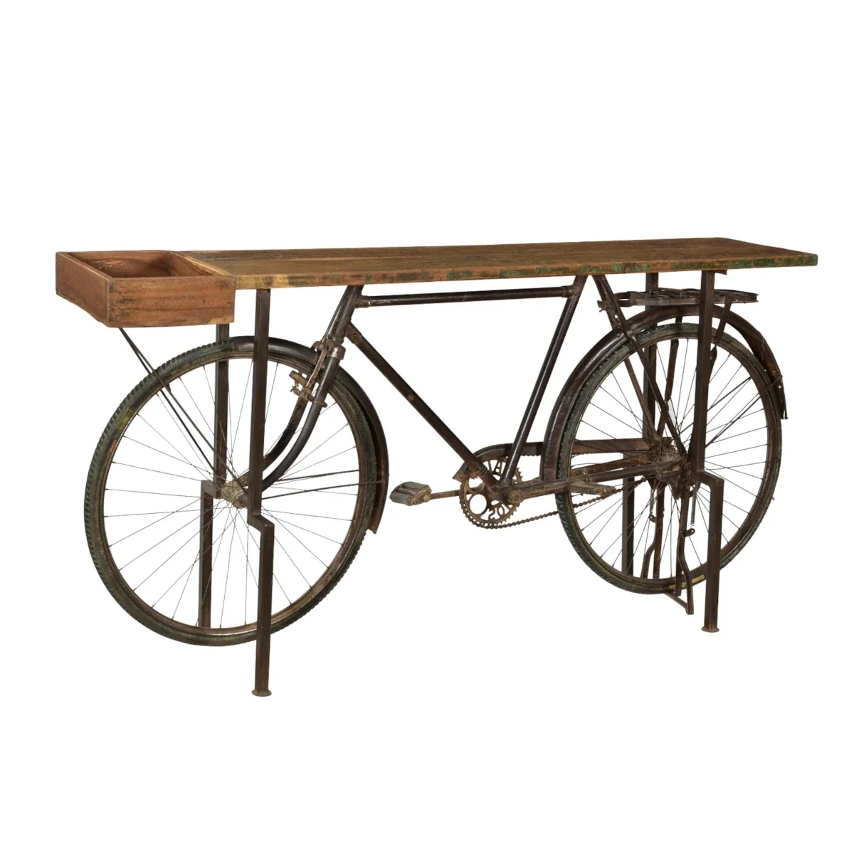 Reclaimed Bicycle Console Table - Image 3