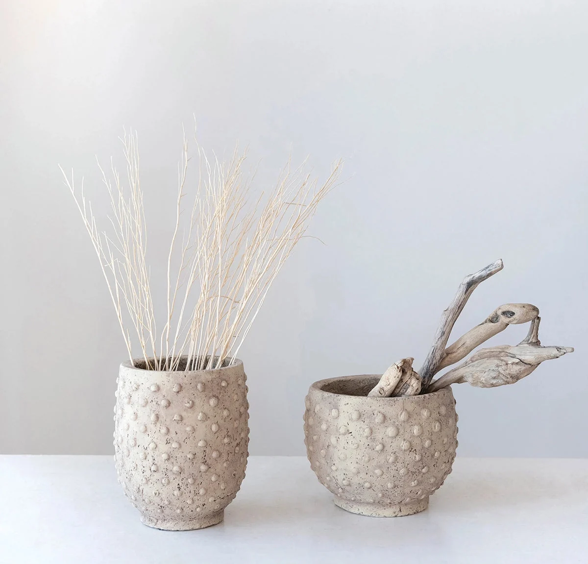 Sandstone Distressed Hobnail Planter - Image 2