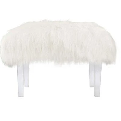 Scarlett Faux Fur Stool - Image 2