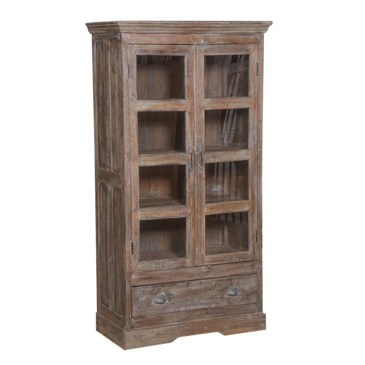 Tall Teak Dark Wood Cabinet - Image 3