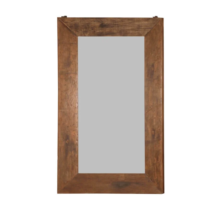 Tall Teak Frame Mirror - Image 3