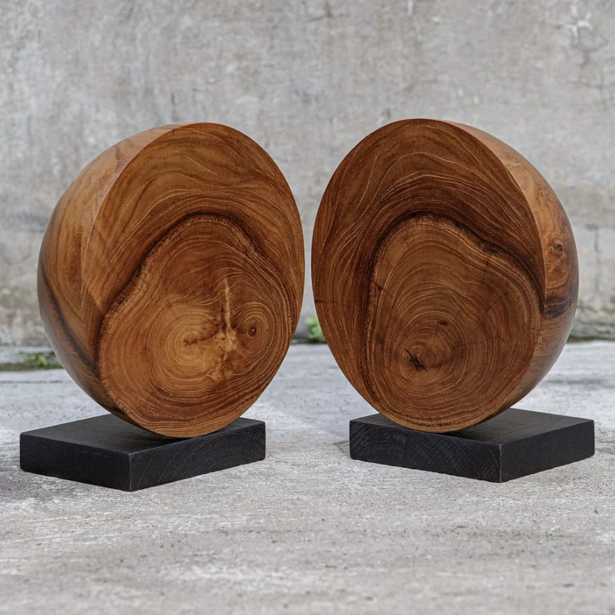 Teak & Noir Bookends - Image 3
