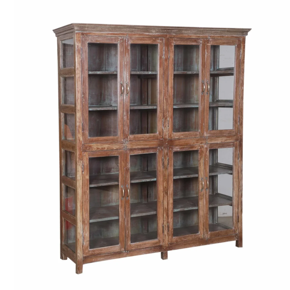 Teak Wood Cabinet with Glass - Image 3