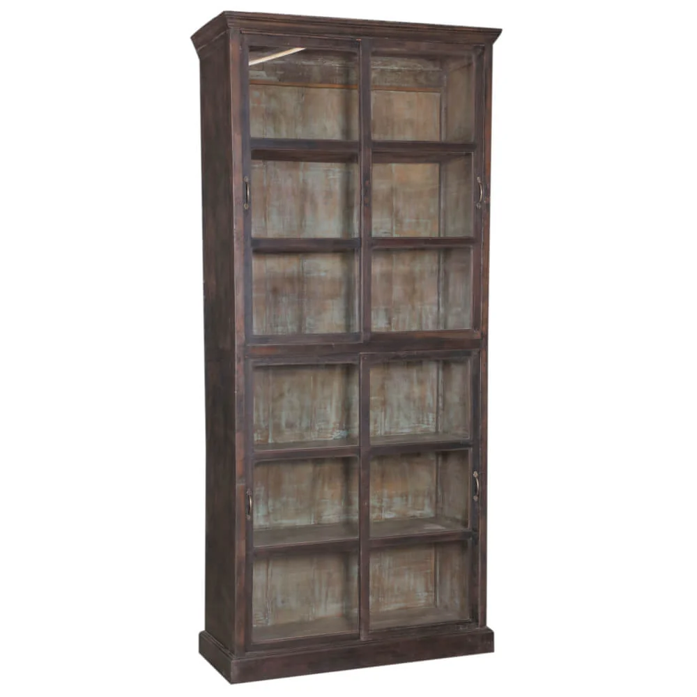 Teak Wood Cabinet with Glass - Image 2
