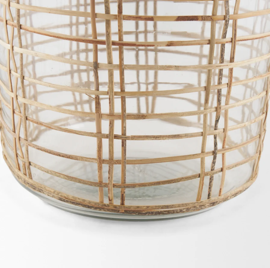 Troian Rattan Wrapped Glass Bottle - Image 6
