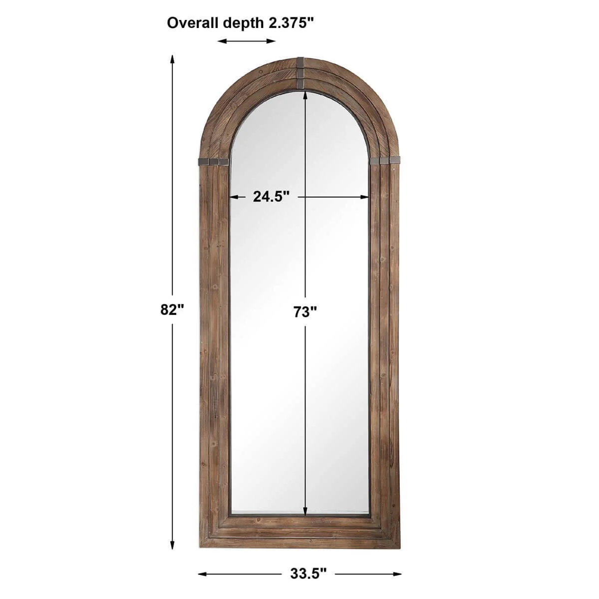 Vasari Wooden Arch Mirror - Image 6