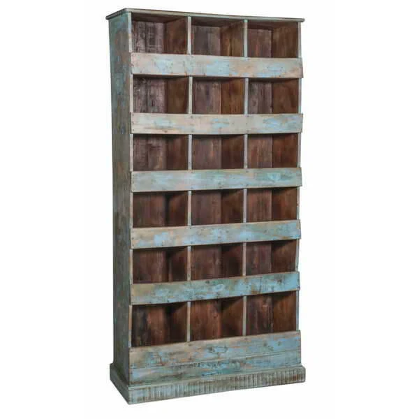 Vintage Painted Teak Wood Bookshelf - Image 4