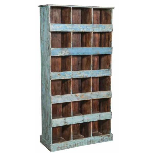 Vintage Painted Teak Wood Bookshelf - Image 6