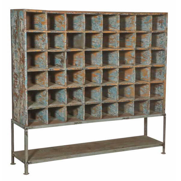 Vintage Painted Teak Wood Bookshelf - Image 7