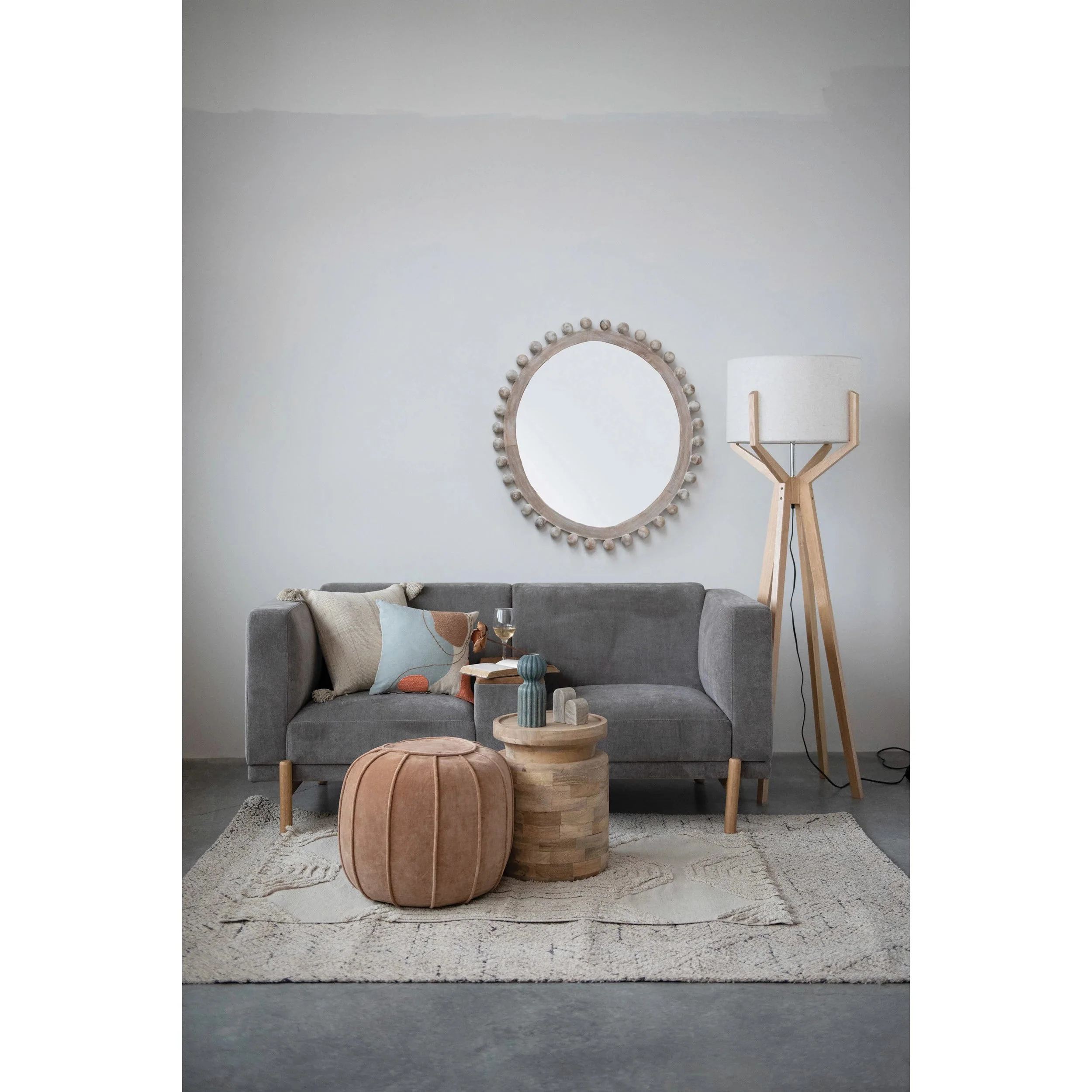 Whitewash 39" Mango Wood Mirror - Image 3